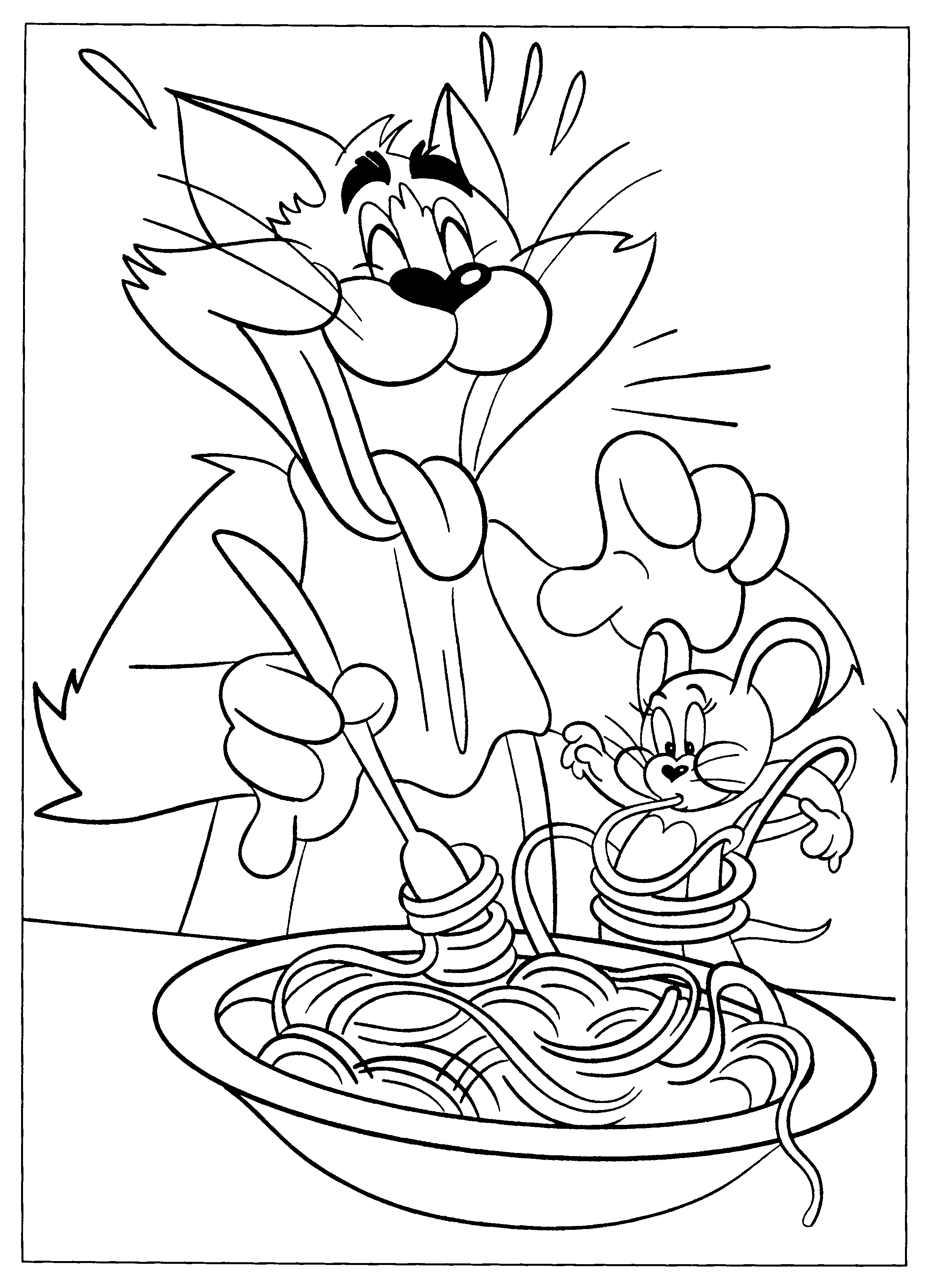 Tom and jerry Coloring Pages - Coloringpages1001.com
