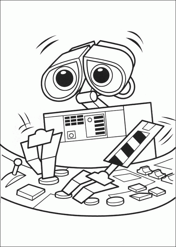 wall e coloring pages free - photo #16