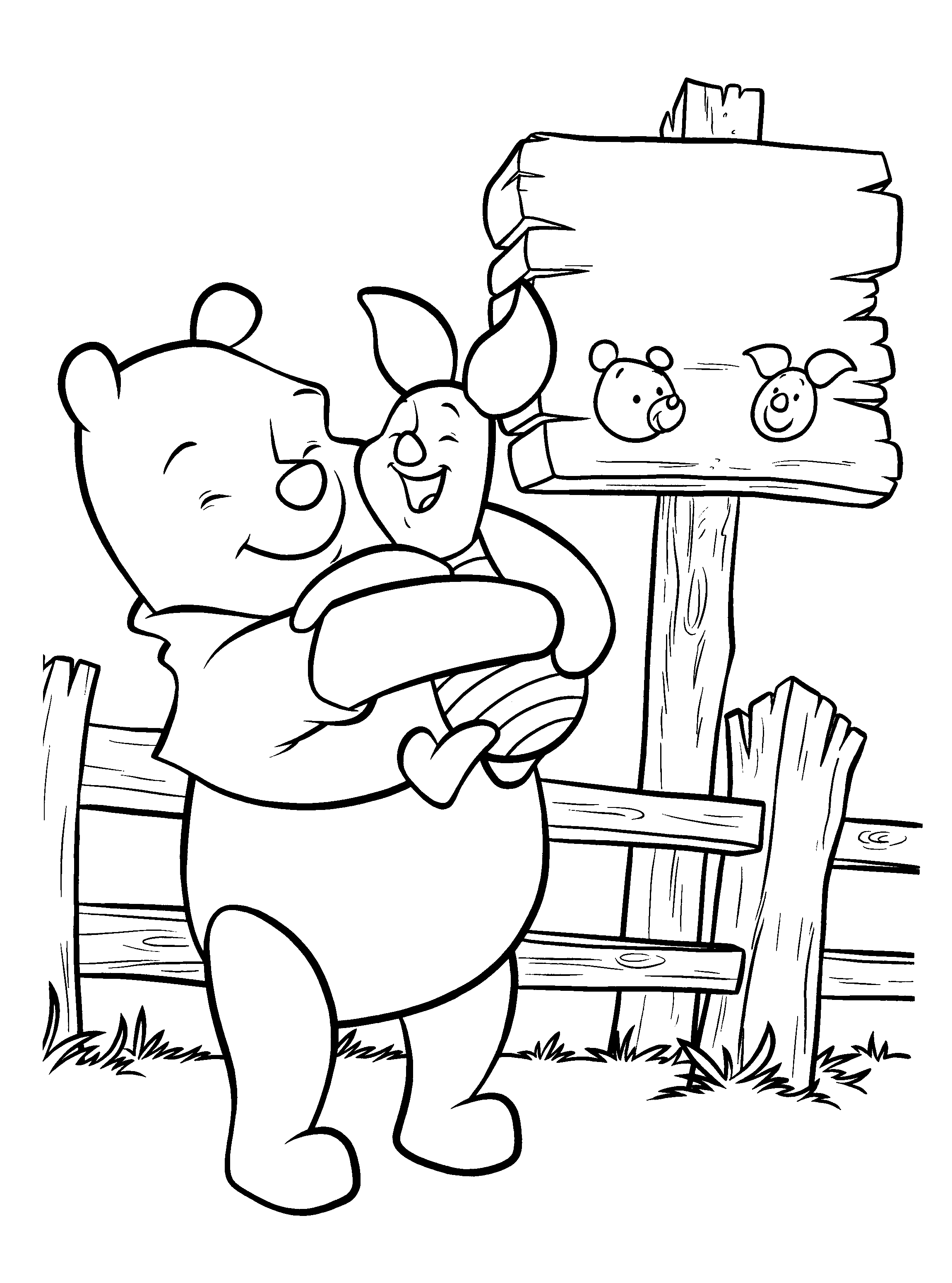 Gambar Winnie Pooh Coloring Pages Coloringpages1001 Gambar
