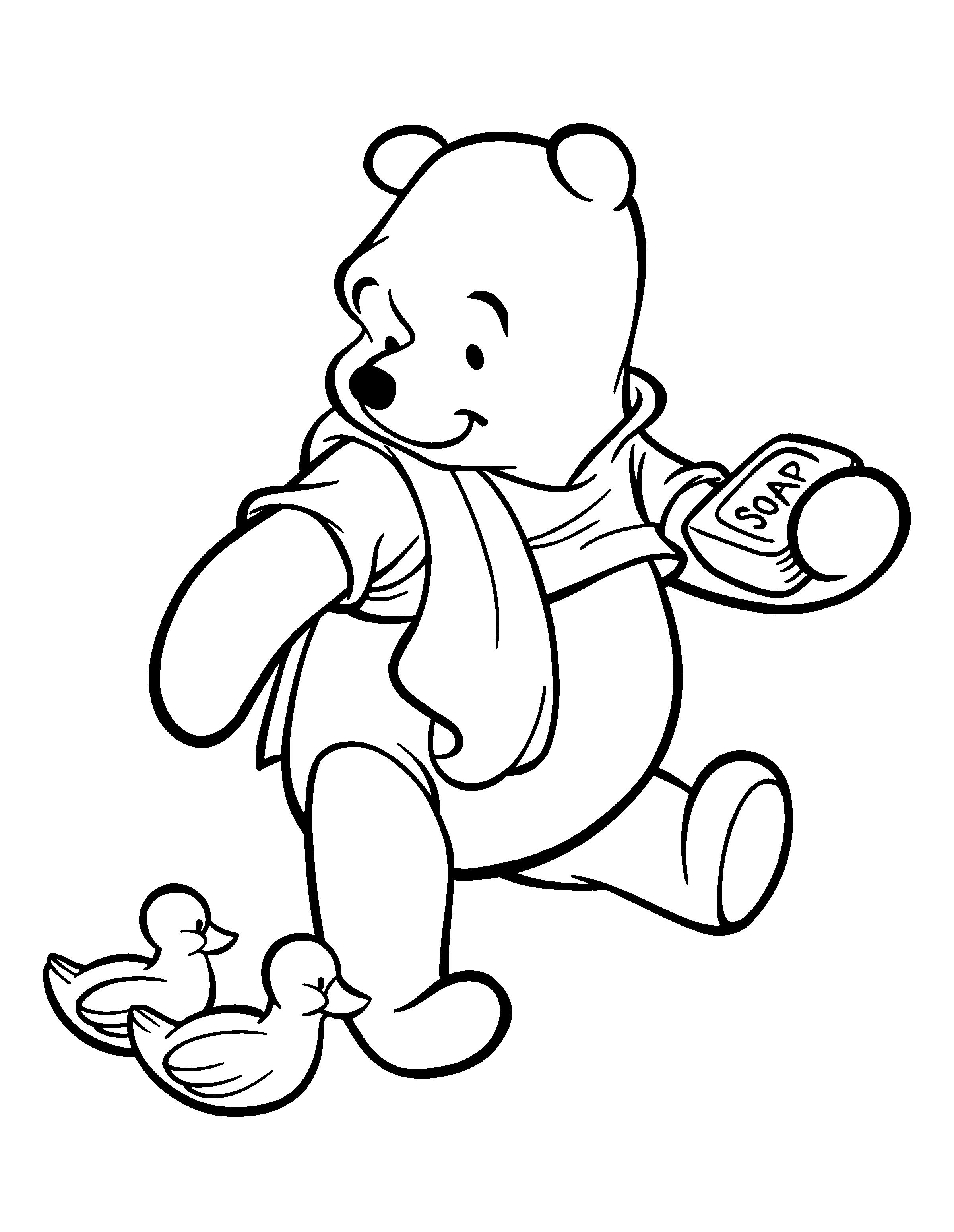 Gambar Winnie Pooh Coloring Pages Coloringpages1001 Mewarnai