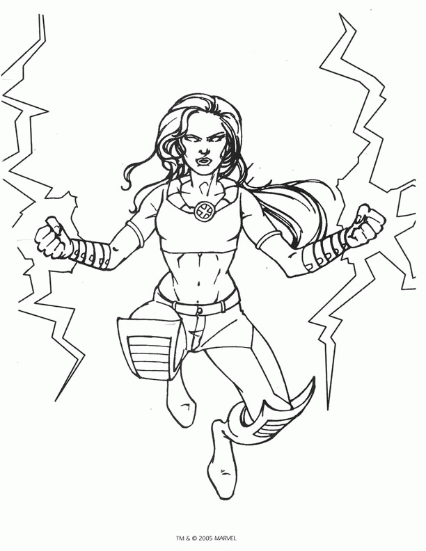 x men coloring pages of storms - photo #48