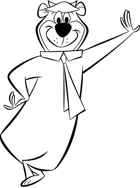 yogi bear coloring pages for kids - photo #2