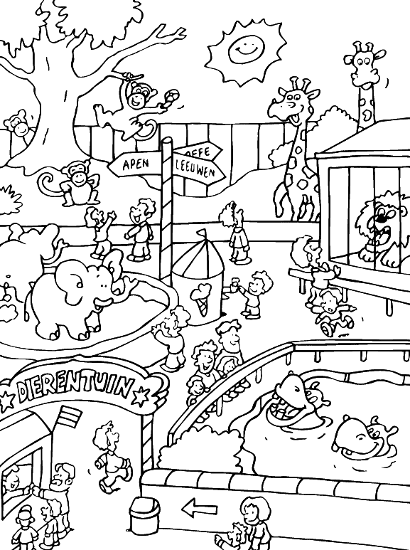 zoo coloring pages online - photo #9