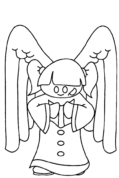 Christmas angel Coloring Pages