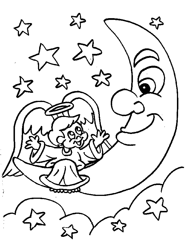 Christmas angel Coloring Pages