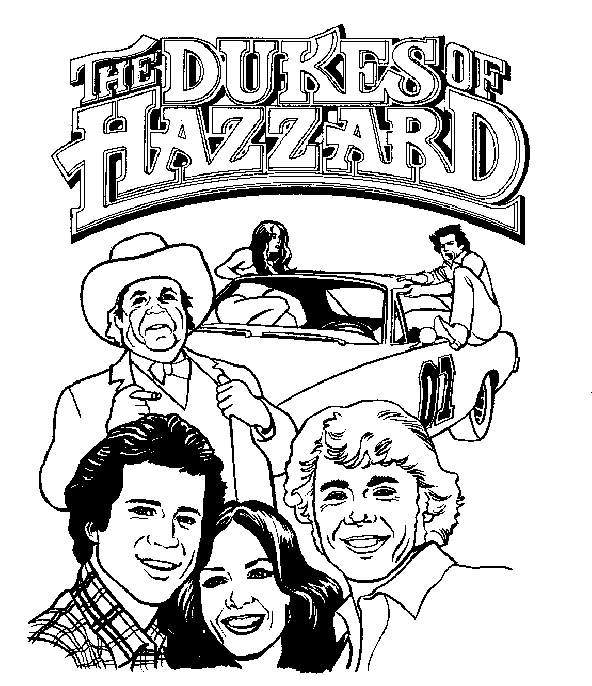 Dukes of hazzard Coloring Pages