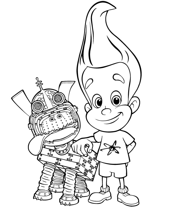 Jimmy neutron Coloring Pages
