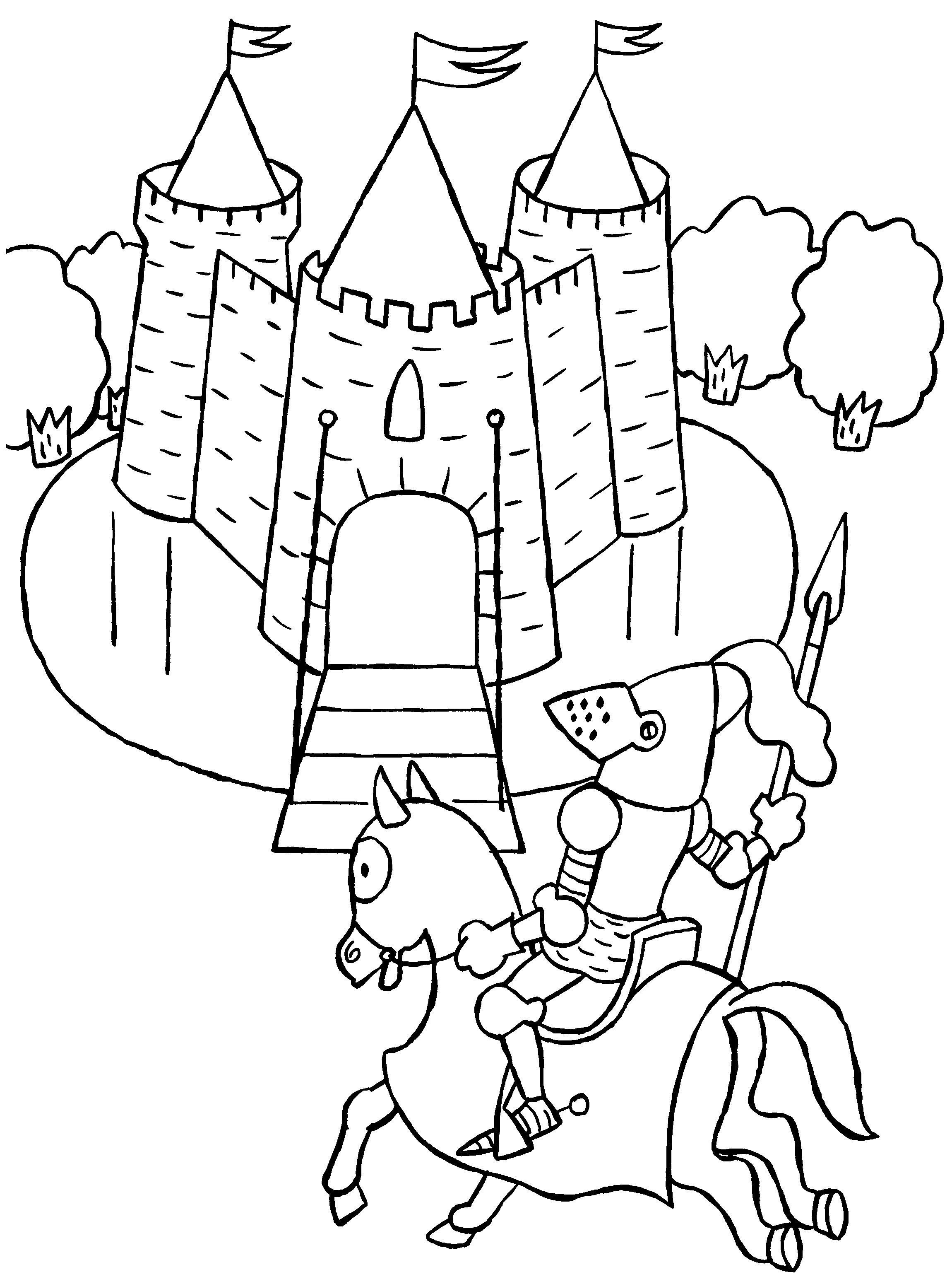Knights Coloring Pages - Coloringpages1001.com
