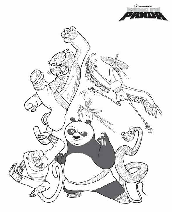 Kung fu panda Coloring Pages