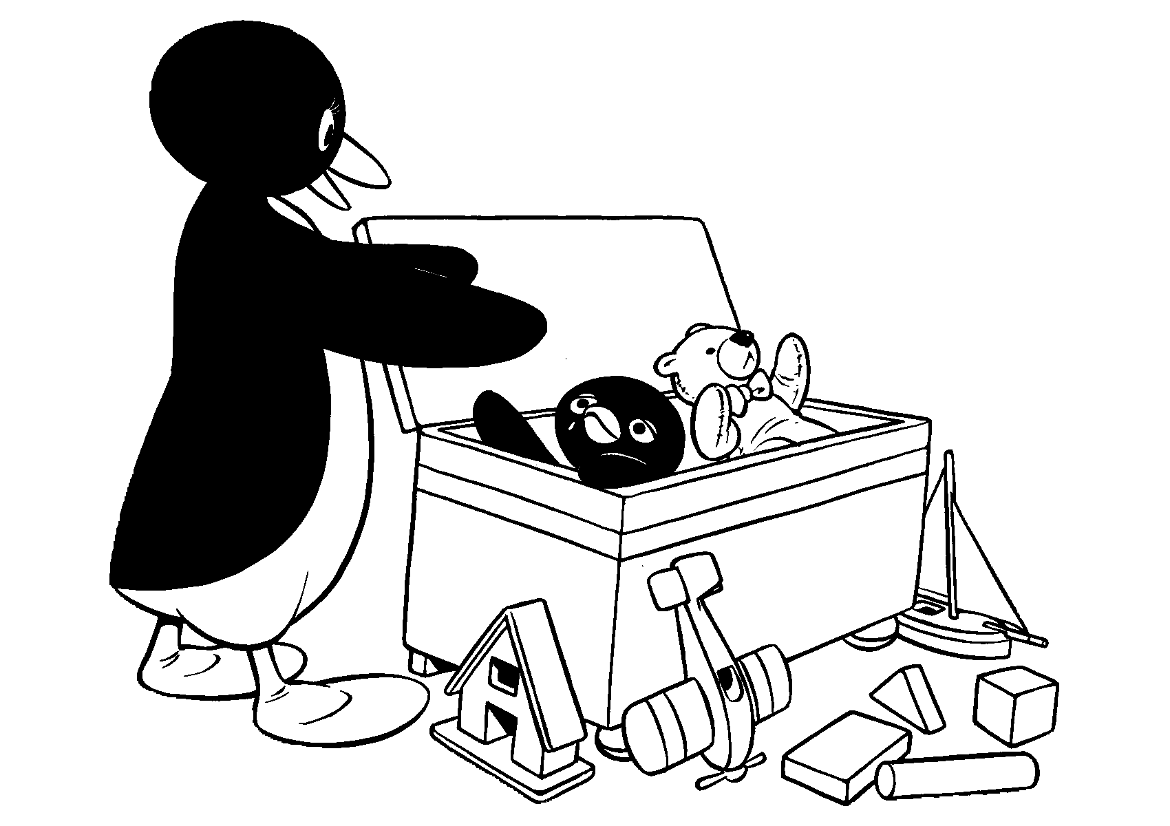 Pingu Coloring Pages