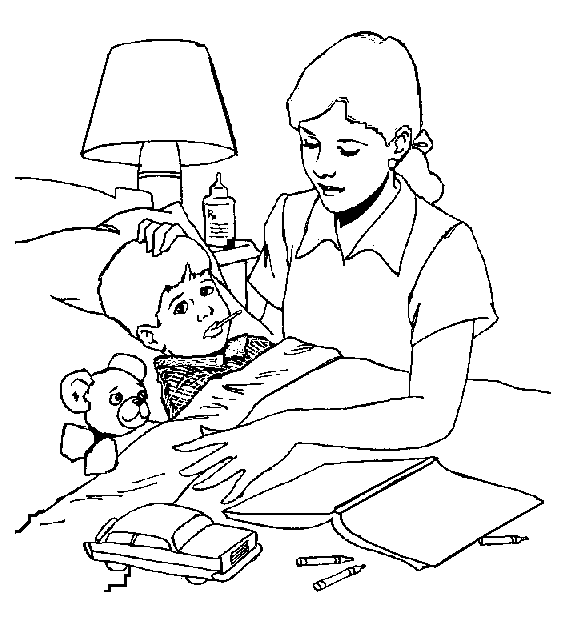 Sick Coloring Pages