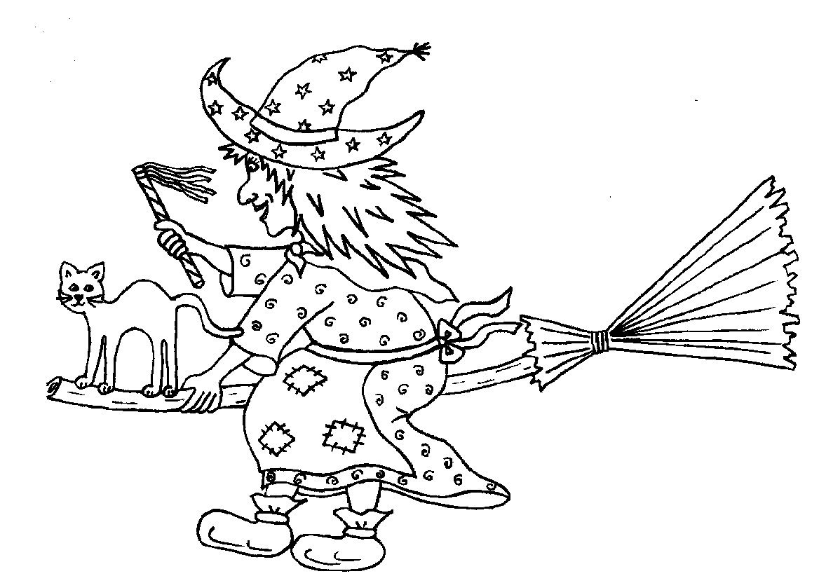 Witch Coloring Pages